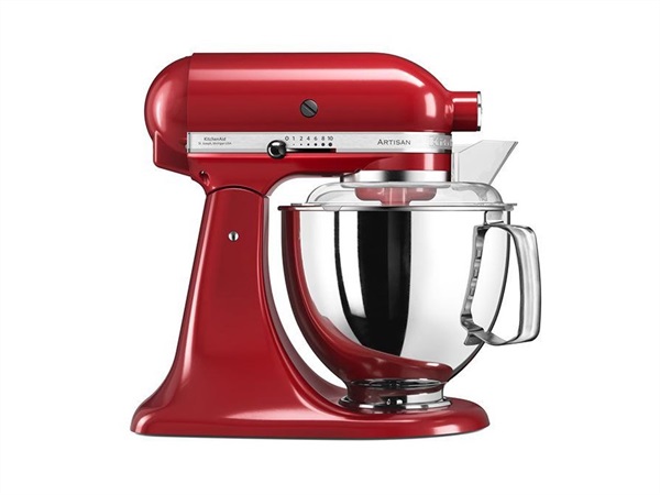 KITCHENAID Artisan, planetaria con testa reclinabile 4,8 Lt, accessori in acciaio inox, Empire Red