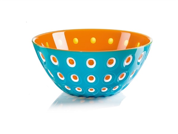 FRATELLI GUZZINI S.P.A. Contenitore Le Murrine azzurro/bianco/arancio diam. 25 cm