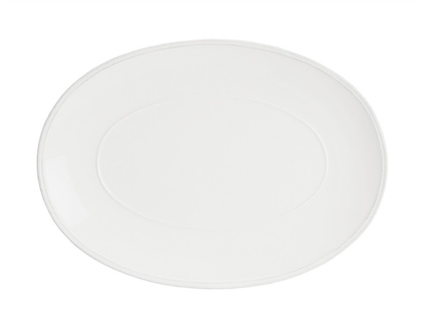 COSTA NOVA Friso bianco, piatto ovale 40 cm