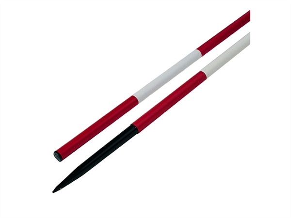 METRICA Palina in metallo plastificato, rosso/bianco, 160 cm