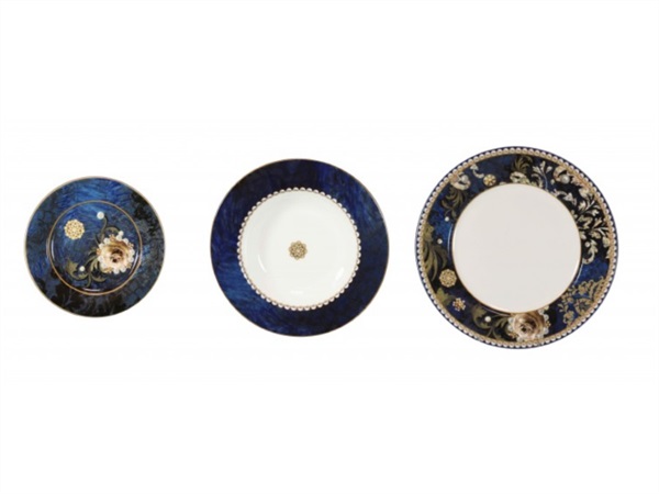 BRANDANI GIFT GROUP S.A.S. Danubio blu, set 18 pezzi new bone china