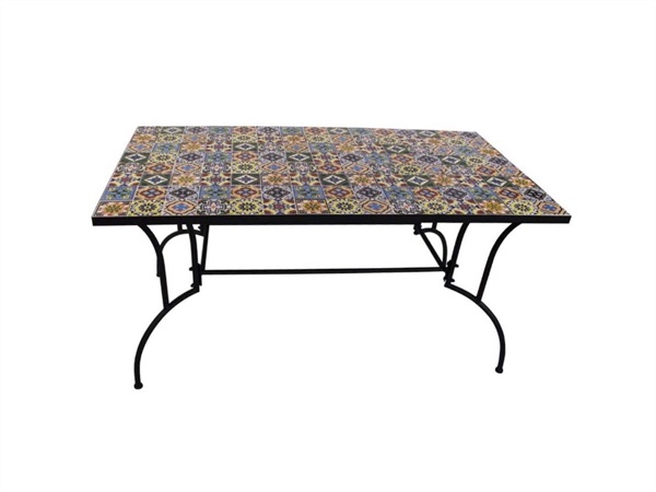 VERDELOOK Mosaico, tavolo rettangolare 80x150 cm - flower design