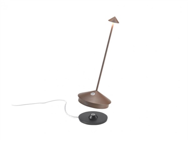 ZAFFERANO S.R.L. Pina pro lampada da tavolo ricaricabile - corten