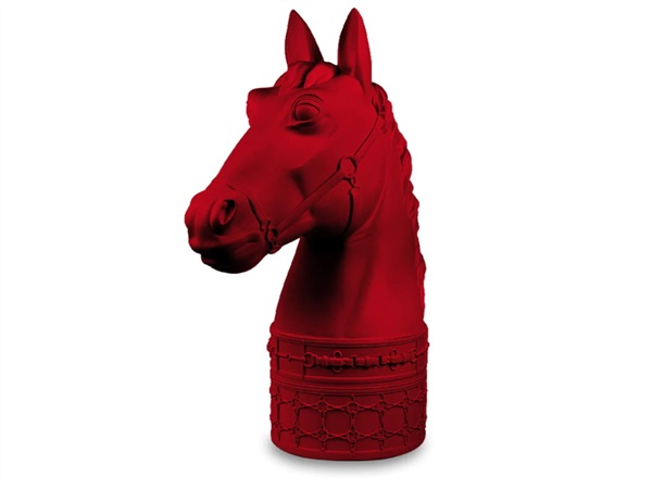 BACI MILANO optical - testa cavallo mini in poliresina rossa -  h 12,5 cm