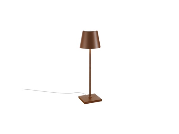 ZAFFERANO S.R.L. Poldina table, lampada da tavolo led con cavo (non ricaricabile) - corten