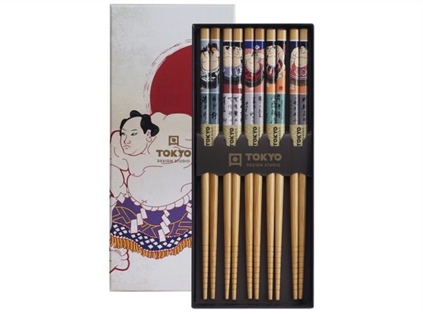 TOKYO DESIGN STUDIO Chopstick, set 5 coppie di bacchette, sumo