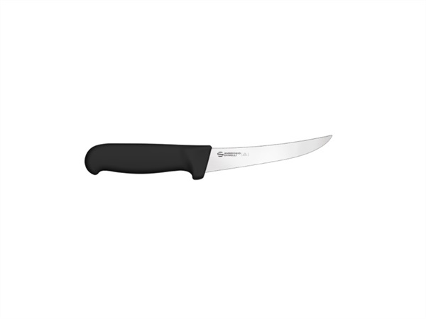 AMBROGIO SANELLI Supra - coltello disosso curvo flessibile nero, 15 cm