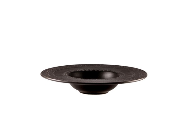 LE COQ SKALISTOS nero, Pasta bowl con decoro in rilievo Ø cm 27 h cm 4