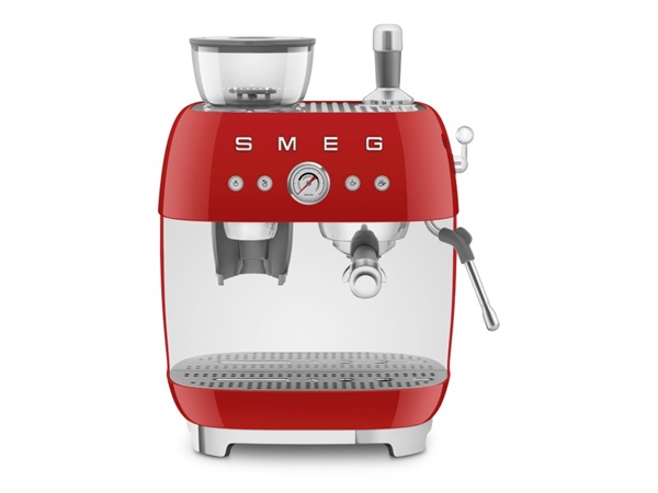 SMEG Macchina da Caffè Espresso Manuale 50's Style, rosso