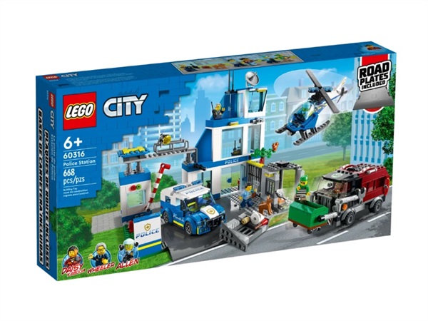 Lego lego city - trasportatore di elicotteri della polizia 60244