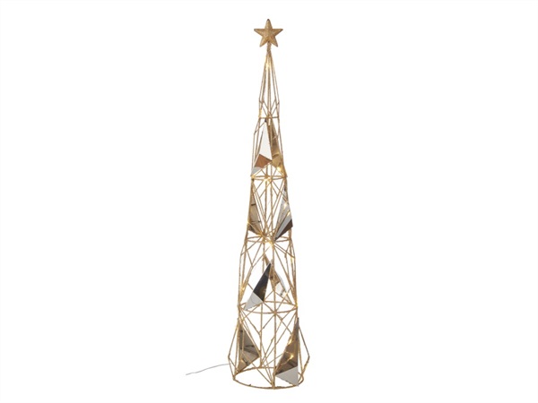 L'OCA NERA Riflessi dorati albero, albero con luce led Ø 20x90h cm