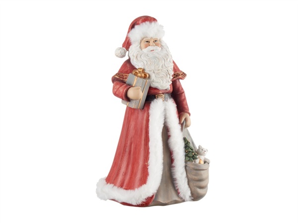 L'OCA NERA Santa Claus Charme, Babbo Natale grande 16,5x15x29h cm