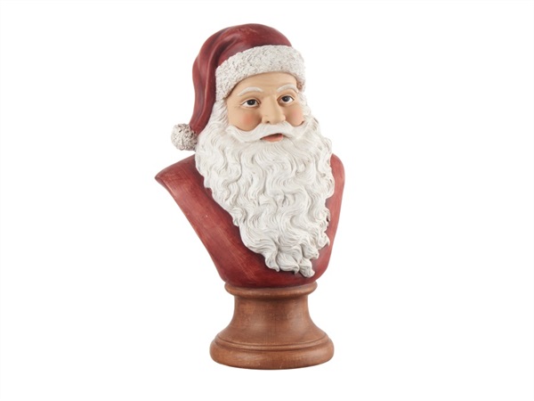 L'OCA NERA Santa Claus Charme, busto Babbo Natale 17,5x13x29h cm