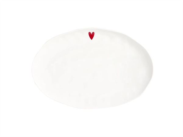 SIMPLE DAY LIVING & LIFESTYLE Piatto ovale cuore, 36,6x24,5 cm
