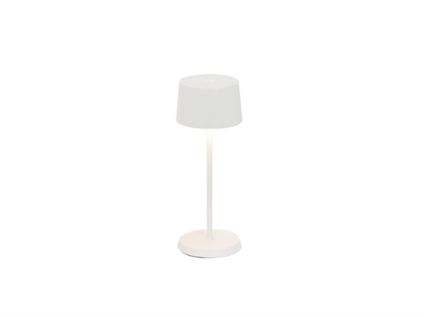 ZAFFERANO S.R.L. Micro olivia pro lampada da tavolo ricaricabile di zafferano - bianco opaco