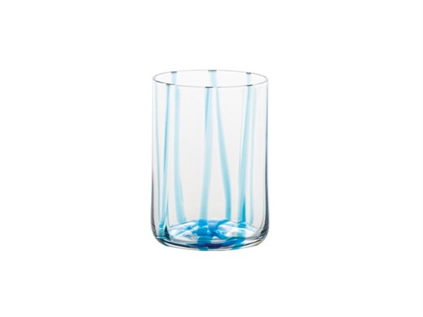 ZAFFERANO S.R.L. Tirache, bicchiere acquamarina in vetro