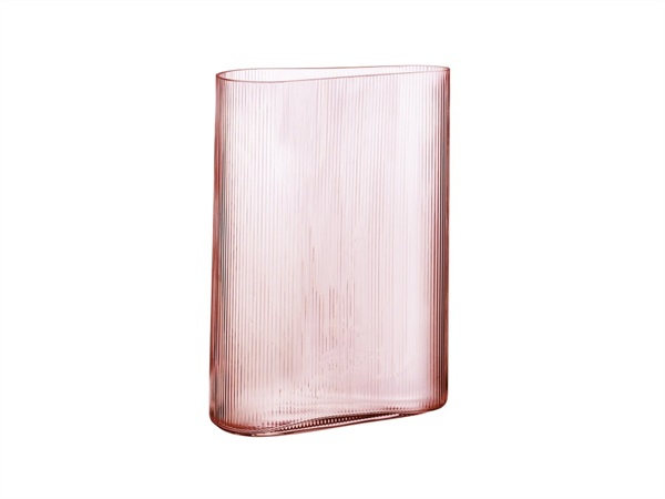 NUDE GLASS Mist, vaso alto in vetro rosa 38 cm