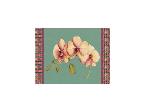 L'OCA NERA Tovaglietta rigida ottanio 39x29,5 cm - Orchidea