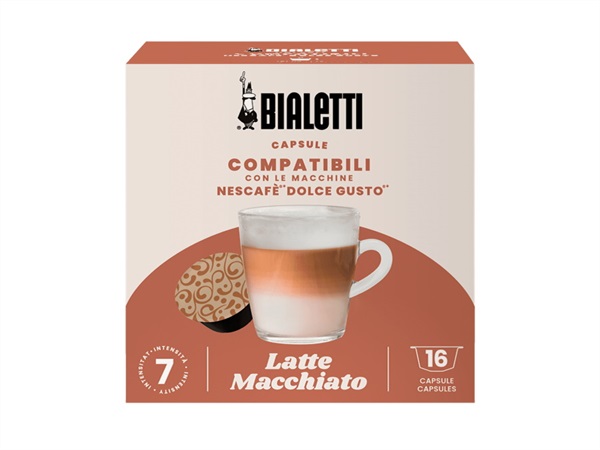 BIALETTI INDUSTRIE 16 Capsule compatibili con le macchine Nescafè "Dolce Gusto" - Latte Macchinato