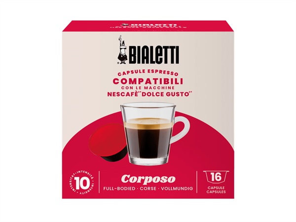 BIALETTI INDUSTRIE 16 Capsule compatibili con le macchine Nescafè "Dolce Gusto" - Corposo