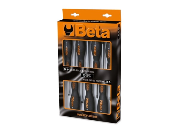 BETA UTENSILI Serie di 7 giravite a battere