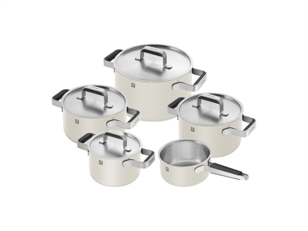 ZWILLING J.A.HENCKELS ITALIA Pure, set di 5 pentole e padelle - avorio