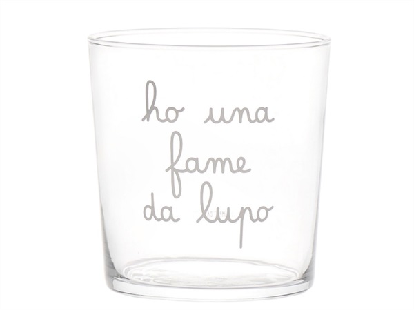 SIMPLE DAY LIVING & LIFESTYLE Bicchiere ho una fame da lupo, 35,5 cl