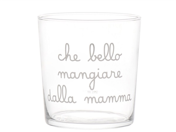 SIMPLE DAY LIVING & LIFESTYLE Bicchiere che bello mangiare dalla mamma, 35,5 cl