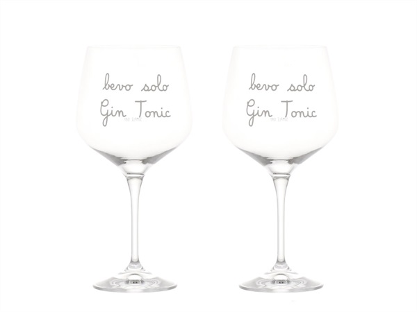 SIMPLE DAY LIVING & LIFESTYLE Set 2 calici cocktail Bevo solo gin tonic, 82cl