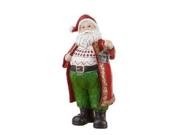 L'OCA NERA Winter welcome, babbo natale grande, 16,5x12x29h cm