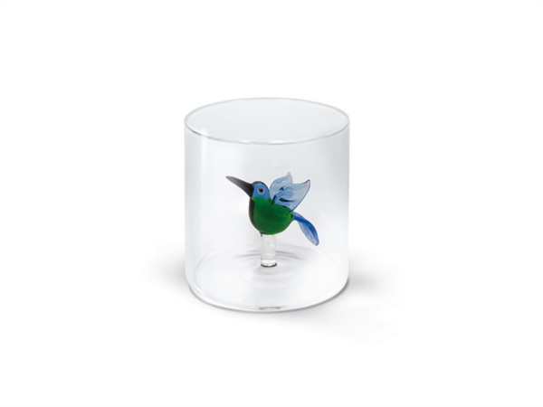 WD LIFESTYLE Bicchiere in vetro 250 ml, colibrì