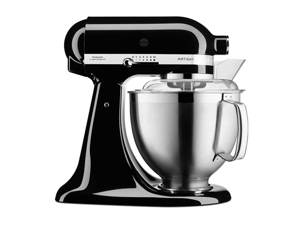 KITCHENAID Artisan, planetaria con testa reclinabile 4,8 Lt, accessori in acciaio inox, onix black