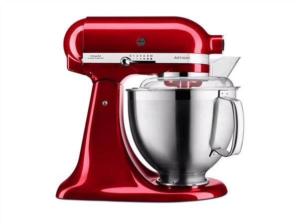 KITCHENAID Artisan, planetaria con testa reclinabile 4,8 Lt, accessori in acciaio inox, candy apple