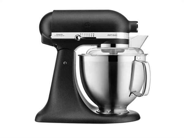 KITCHENAID Artisan, planetaria con testa reclinabile 4,8 Lt, accessori in acciaio inox, cast iron black