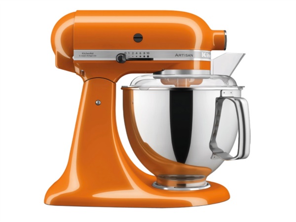 KITCHENAID Artisan, planetaria con testa reclinabile 4,8 Lt, accessori in acciaio inox, honey coty