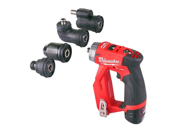 MILWAUKEE Trapano avvitatore con mandrini intercambiabili M12 FDDXKIT-202X FUEL