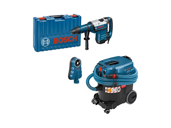 BOSCH Kit Bosch trapano a percussione GBH 8-45 DV + aspiratore industriale GAS 35 M AFC + GDE 68