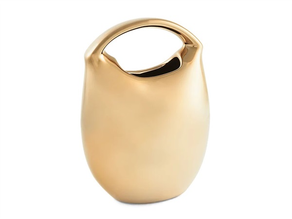 RITUALI DOMESTICI Lesfiziose, vaso borsa oro lucido