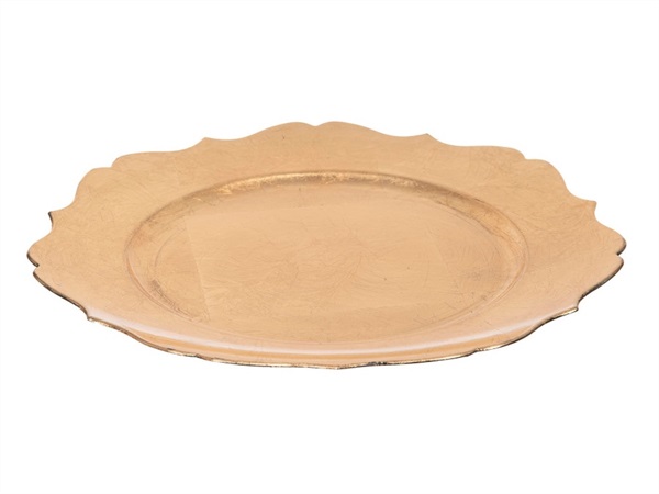 BIZZOTTO Sottopiatto merletto oro, Ø33 cm