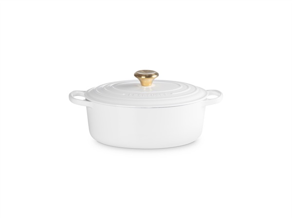 LE CREUSET Evolution, cocotte ovale 27 cm in ghisa vetrificata - bianco