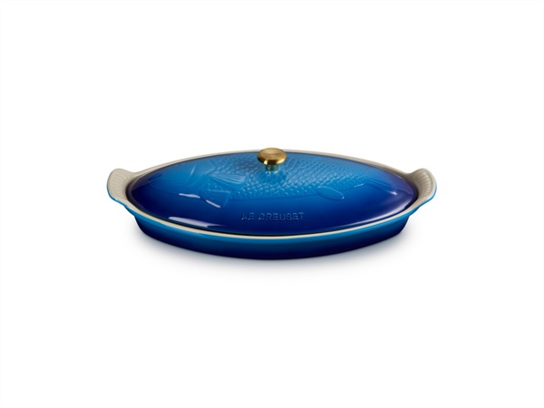 LE CREUSET Tradition, pesciera 34 cm in ghisa vetrificata - blu