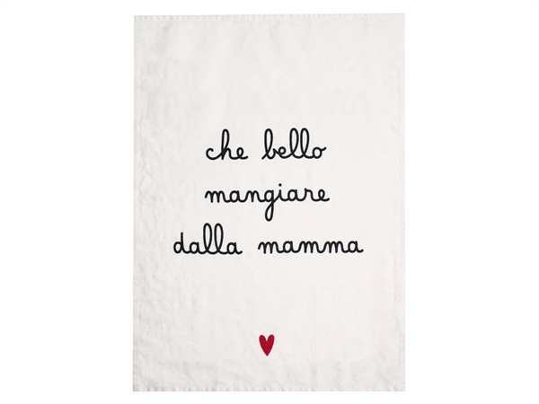 SIMPLE DAY LIVING & LIFESTYLE Canovaccio Che bello mangiare dalla mamma 50x70 cm