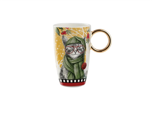 EGAN Mug natale gatto, 440 ml