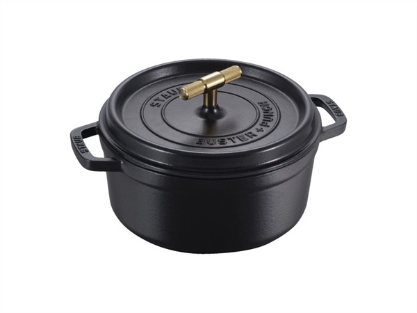 STAUB Cocotte buster+punch nero/oro, Ø 24 cm