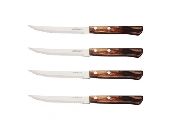 TRAMONTINA Polywood, set 4 coltelli barbecue