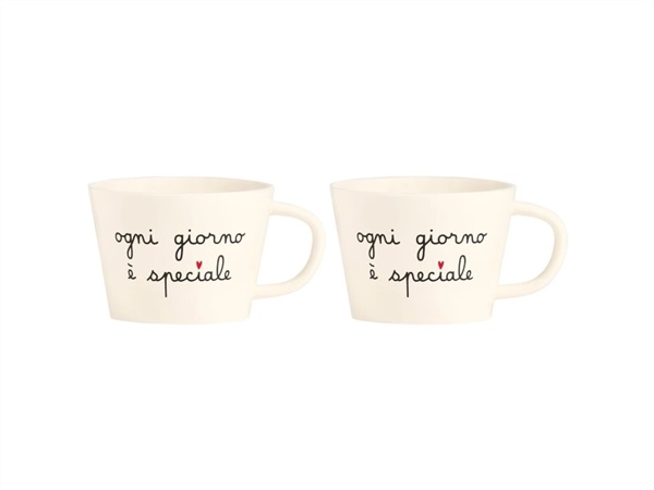 SIMPLE DAY LIVING & LIFESTYLE Set 2 Tazze Colazione Ogni giorno è speciale, 580 ml