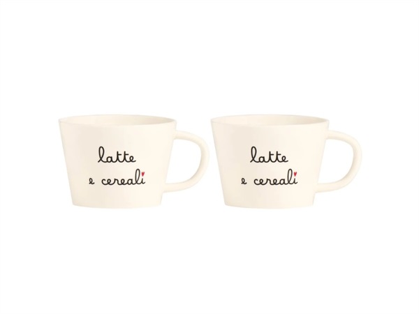 SIMPLE DAY LIVING & LIFESTYLE Set 2 Tazze Colazione Latte e cereali, 580 ml