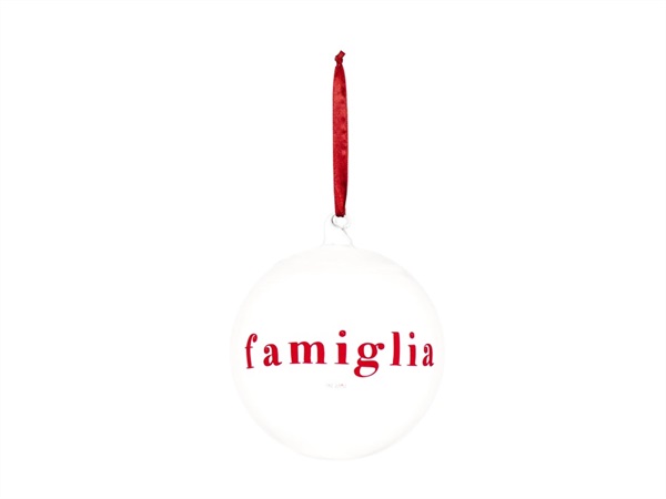 SIMPLE DAY LIVING & LIFESTYLE Pallina in vetro Famiglia rosso, Ø15 cm