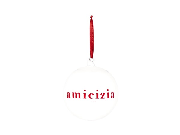 SIMPLE DAY LIVING & LIFESTYLE Pallina in vetro Amicizia rosso, Ø15 cm