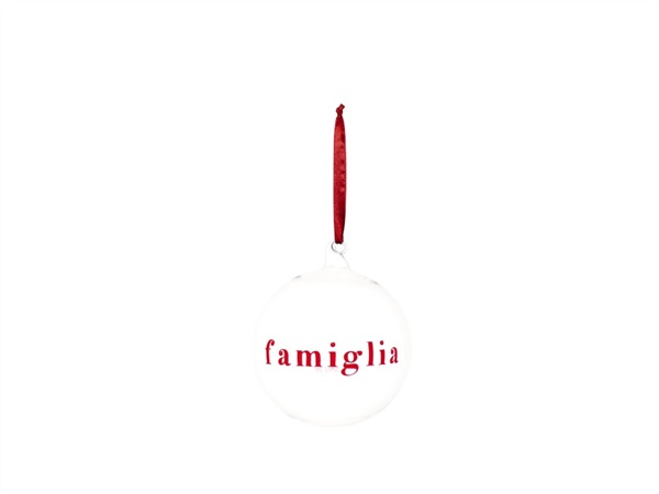 SIMPLE DAY LIVING & LIFESTYLE Pallina in vetro famiglia rosso, Ø12 cm